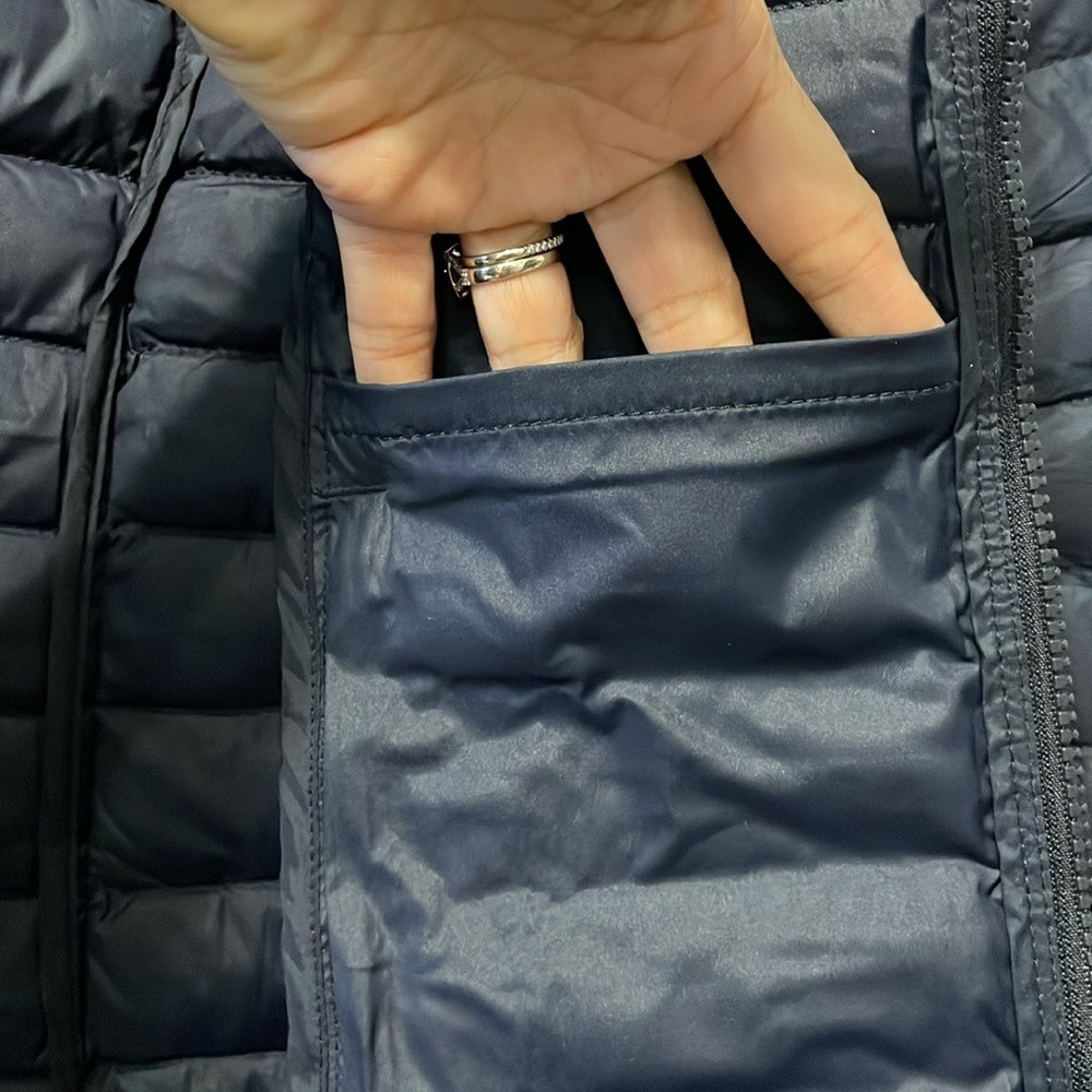 THE NORTH FACE WOMEN'S STRETCH DOWN PARKA AVIATOR COAT JACKET NAVY SIZE XS - Picture 5 of 7